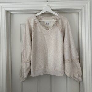 AE boho sweatshirt with crochet detail